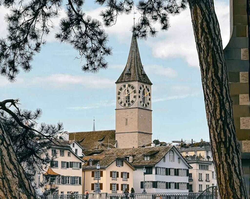 Things to do in Zurich Switzerland st. peter's church